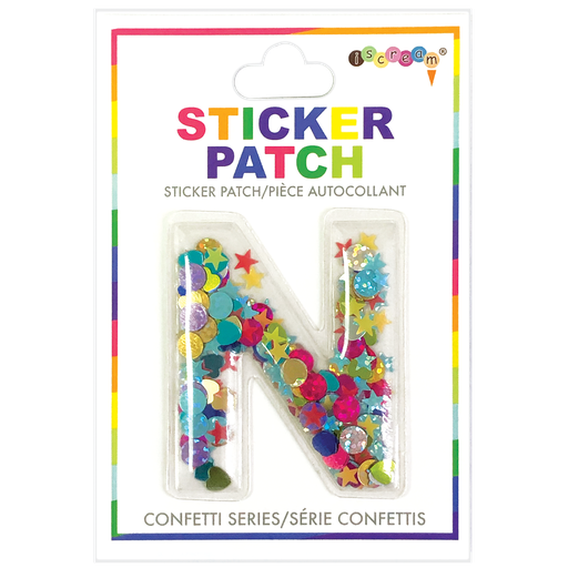 Initial Confetti Sticker Patch