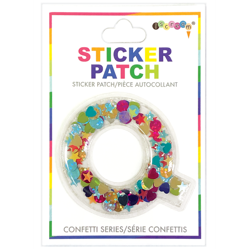 Initial Confetti Sticker Patch