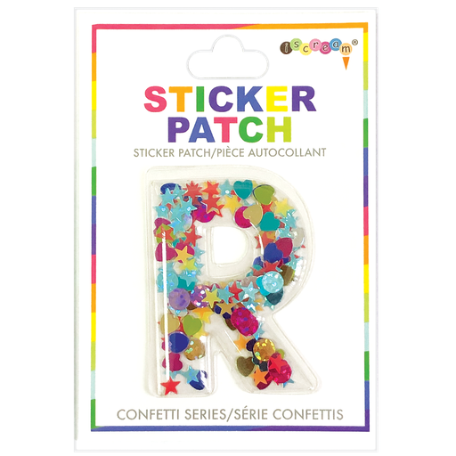 Initial Confetti Sticker Patch