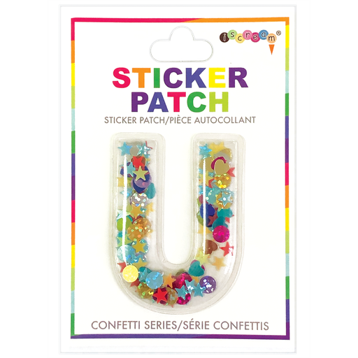 Initial Confetti Sticker Patch