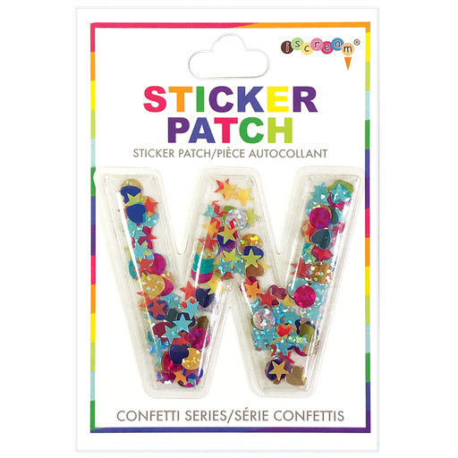 Initial Confetti Sticker Patch