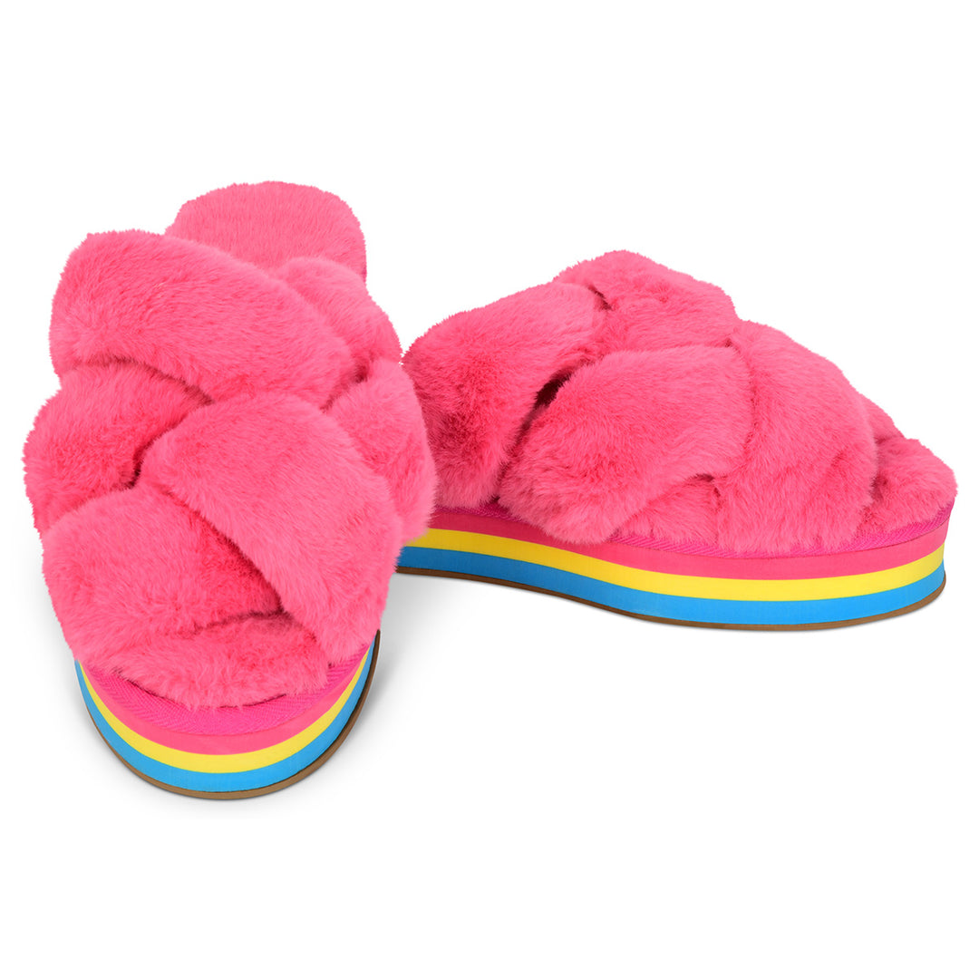 Furry Platform Slippers1