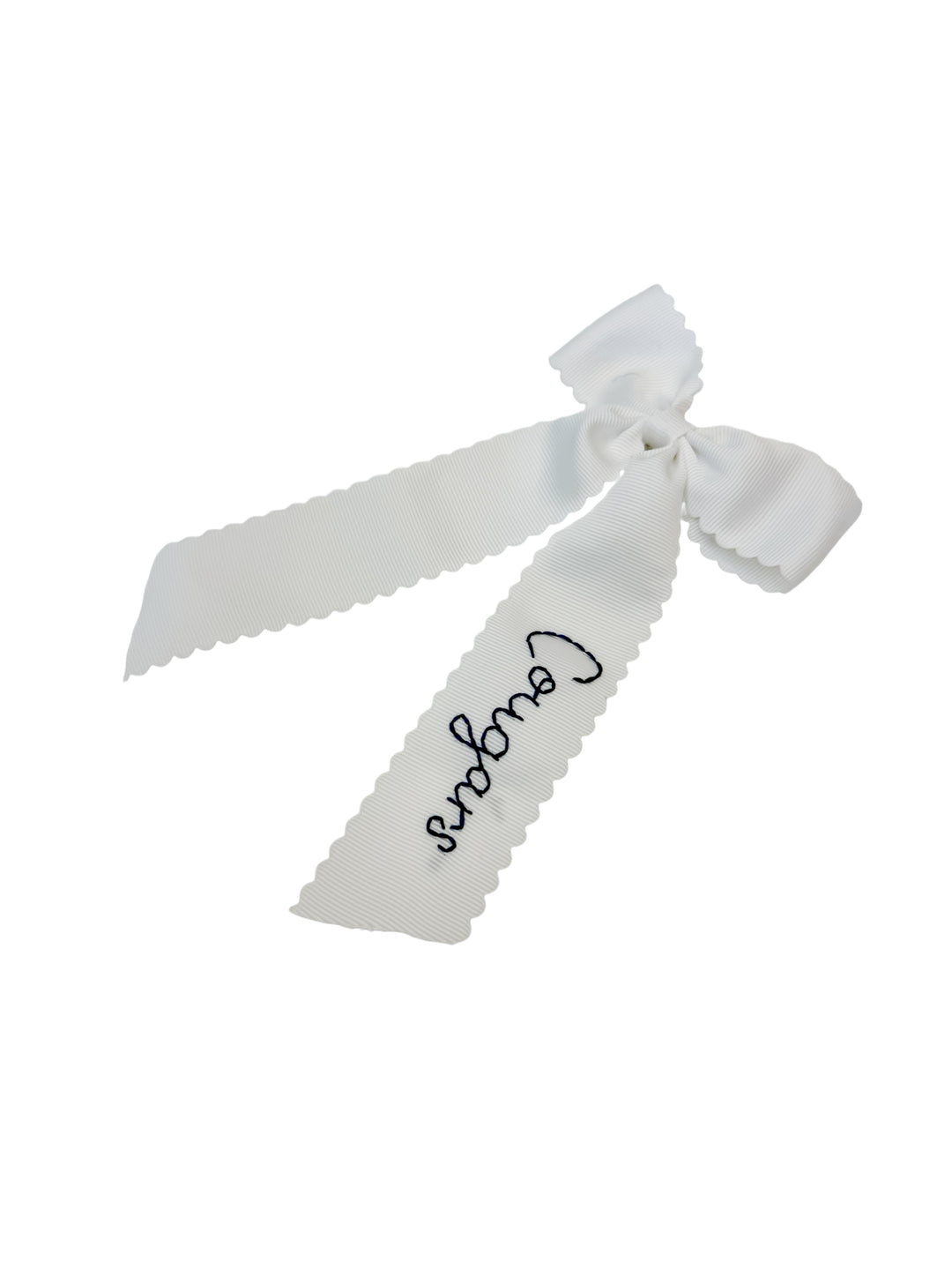 Scalloped Long Tail School Bows