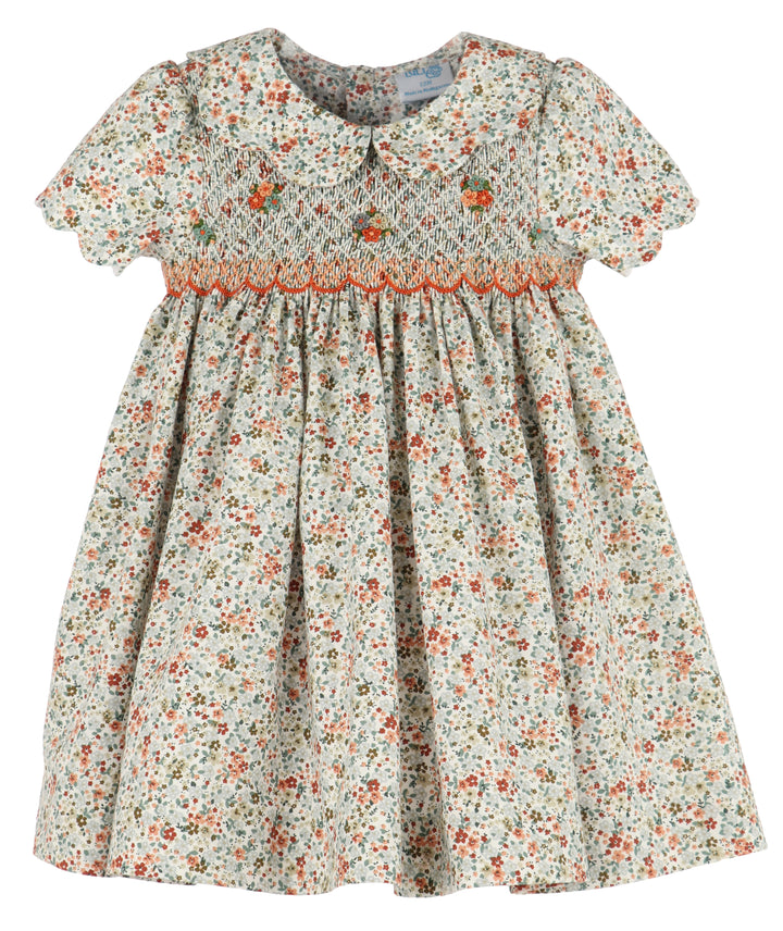 Autumn Glow Smocked Dress