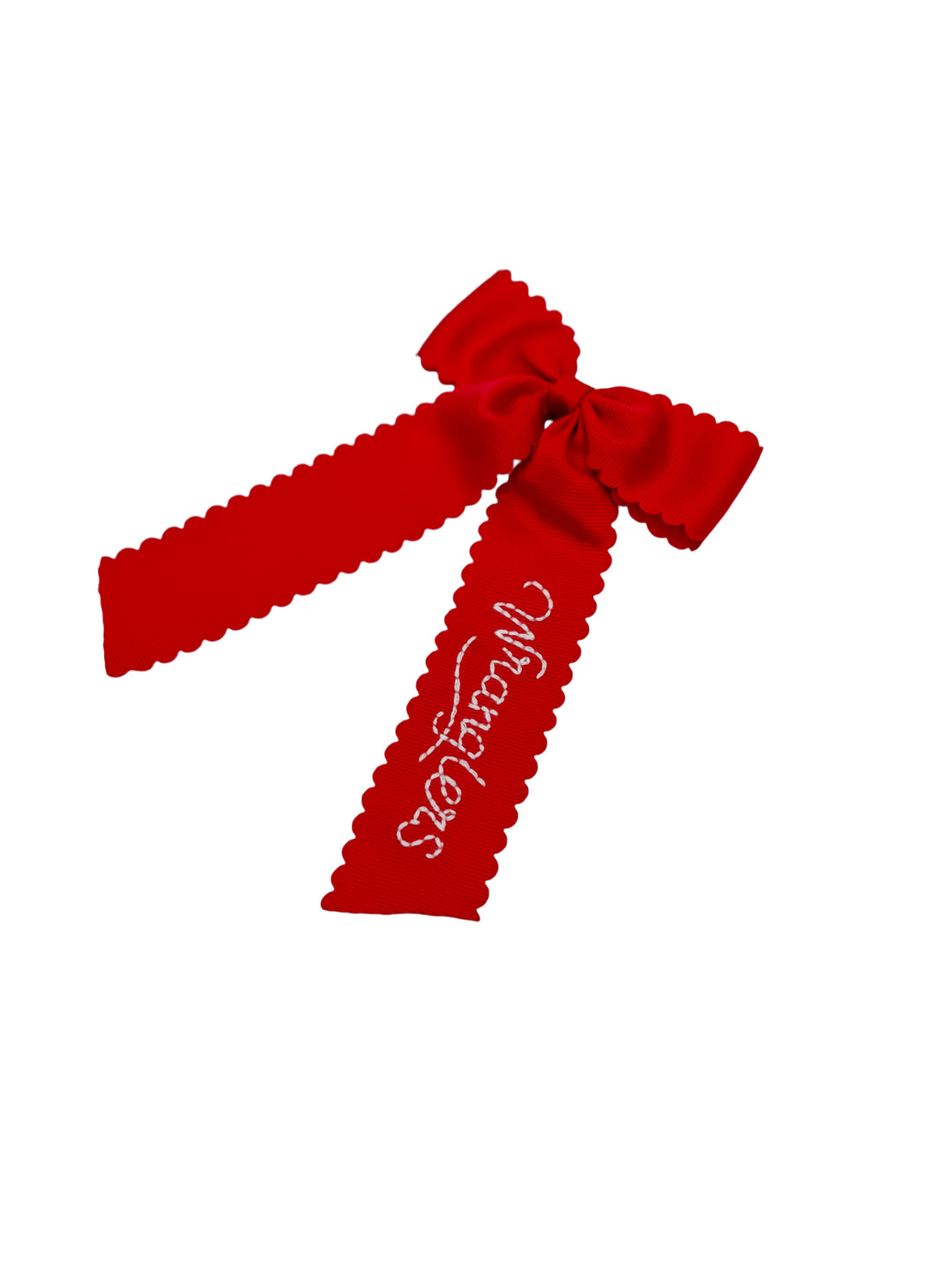 Scalloped Long Tail School Bows