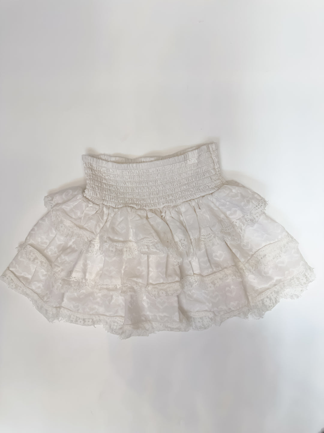 Gemma Heart Smocked Ruffle Mini Skirt