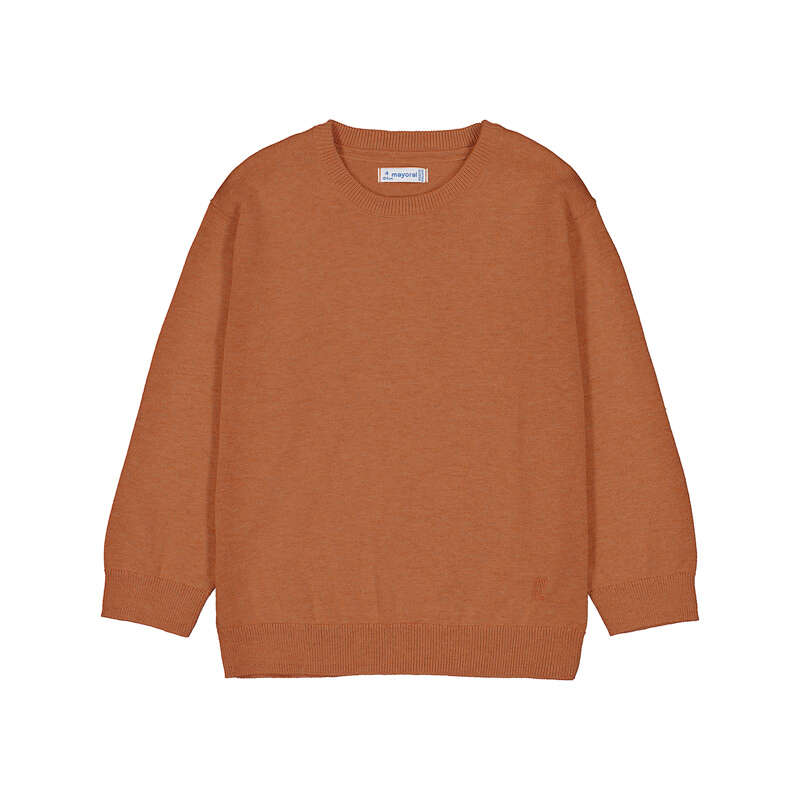 Basic Cotton Jumper w/Round Neck