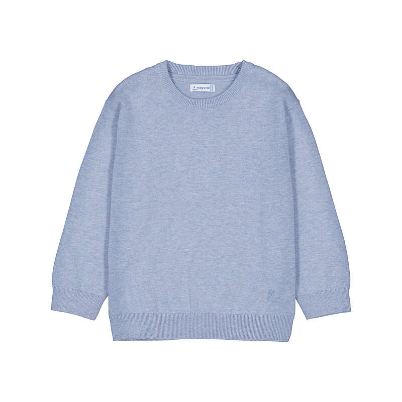 Basic Cotton Jumper w/Round Neck