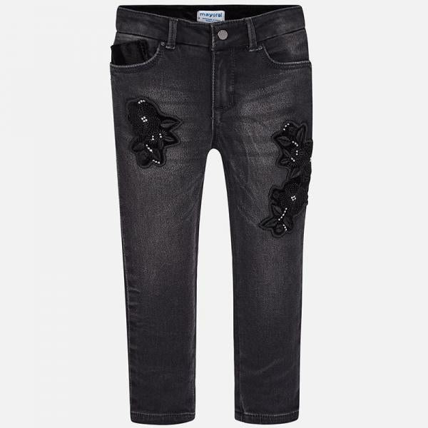 Embroidered Jean Trousers