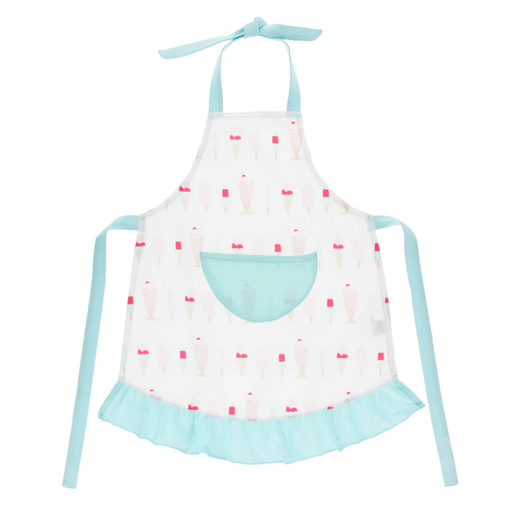 Print Ruffle Apron