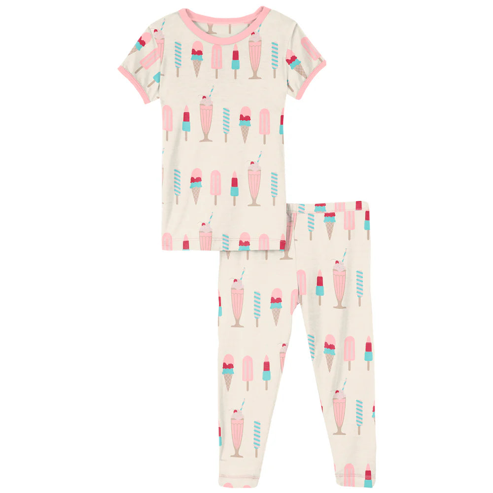 Print Short Sleeve Pajama Set