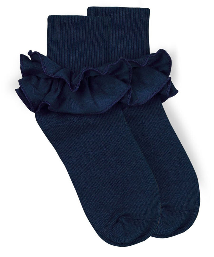 Misty Ruffle Lace Turn Cuff Socks