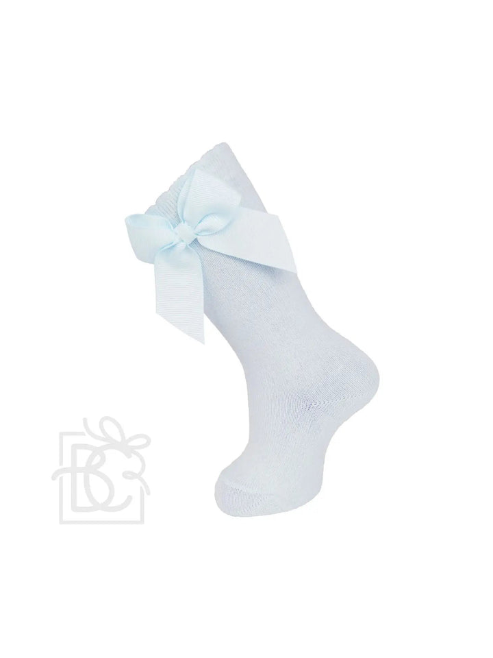 Knee Socks w/Grosgrain Side Bow