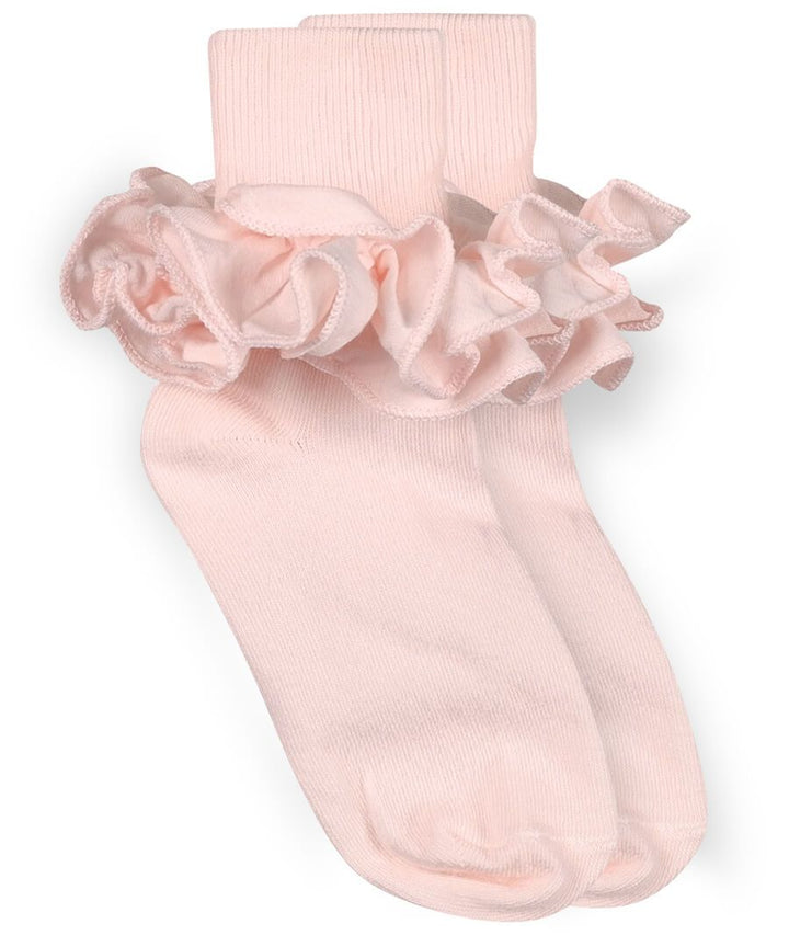 Misty Ruffle Lace Turn Cuff Socks