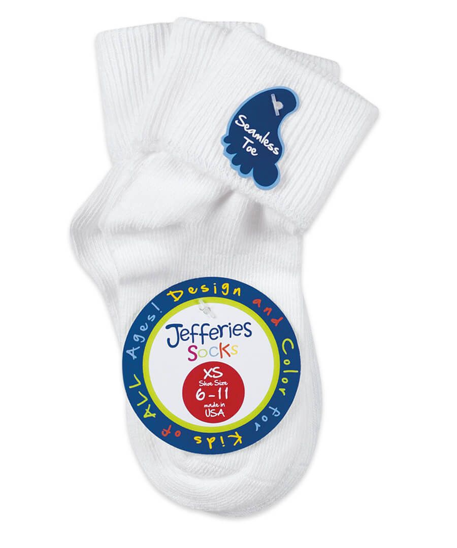 Seamless fold over sock 3 pk