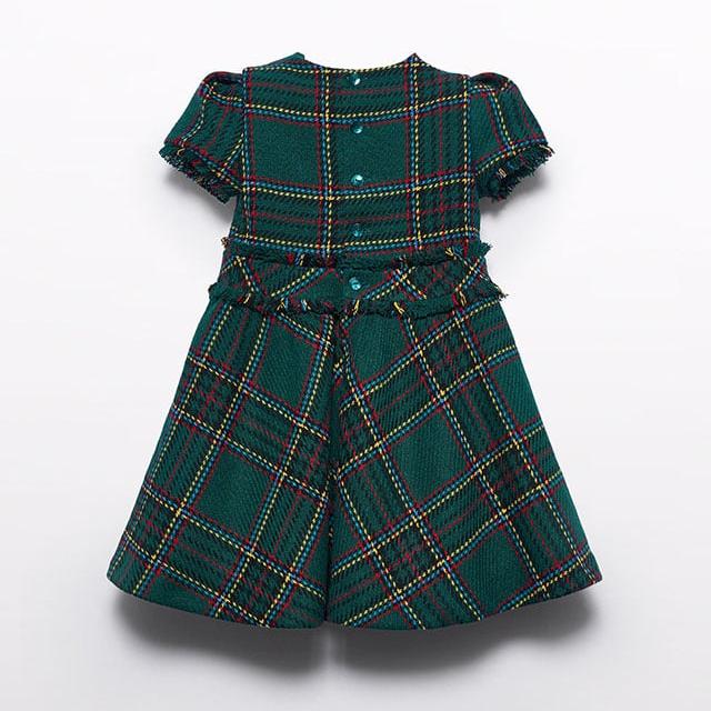 Girls Plaid Frying Dress