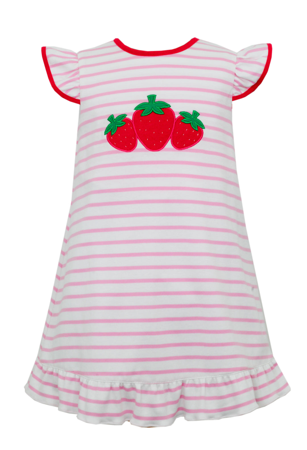 Strawberry Dress w/Ruffle Sleeves
