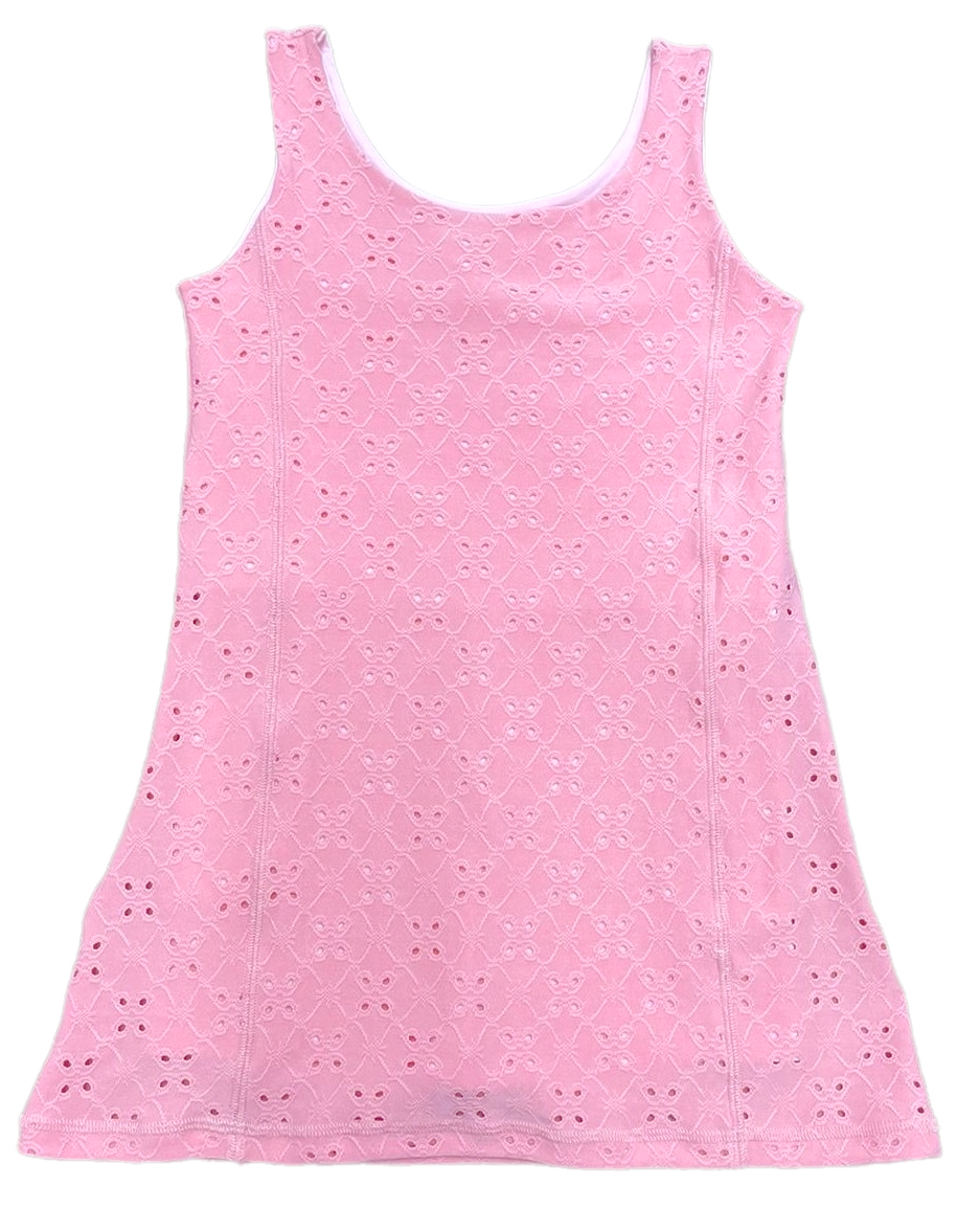 Eyelet Tennis Dress Pink / 12 Eyelet Tennis Dress Pink / 12