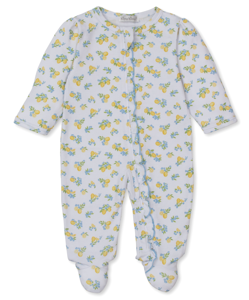 Lemon Blossoms Footie w/Zip