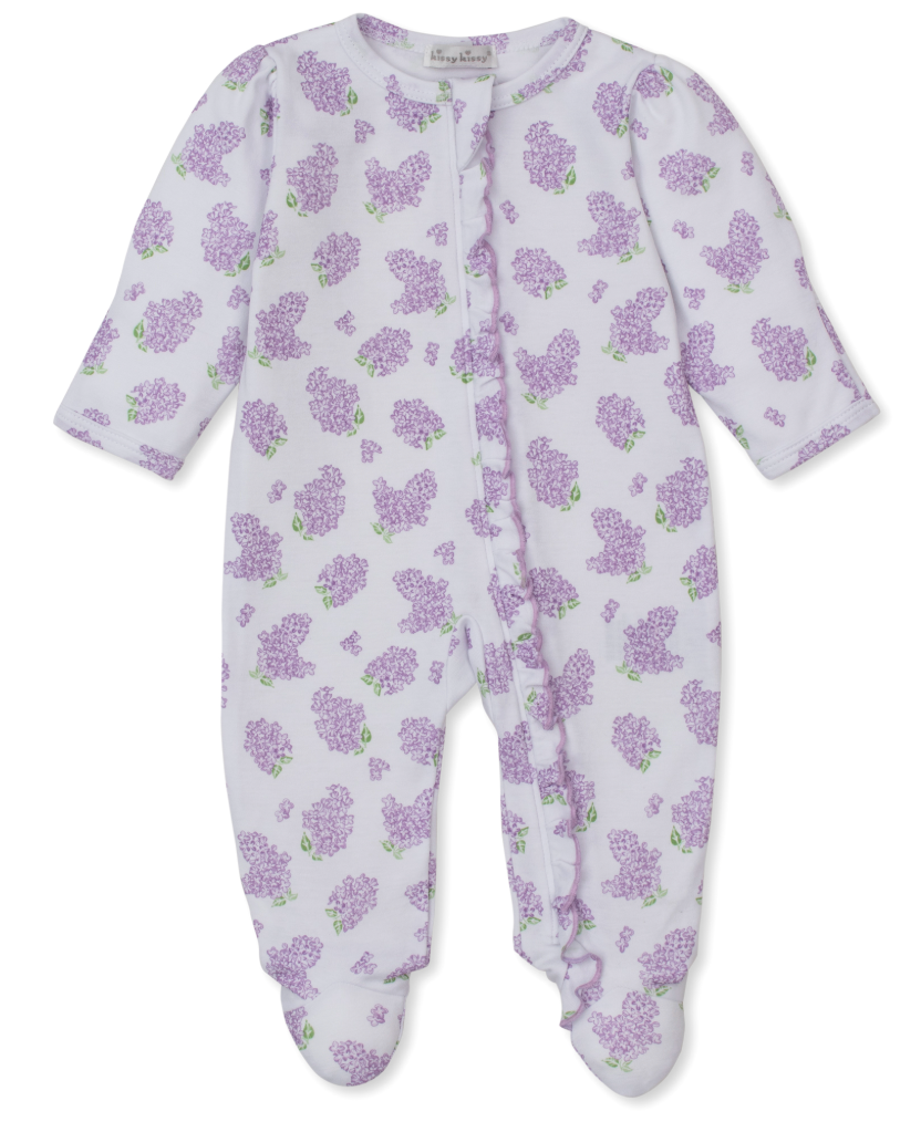 Lilac Love Footie w/Zip