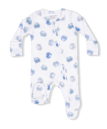 Blue Crabs 2 Way Zipper Footie