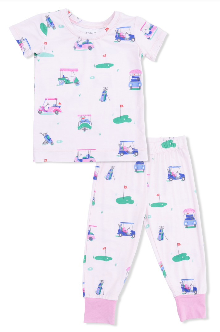 Vintage Golf Carts Shortsleeve Loungewear Set