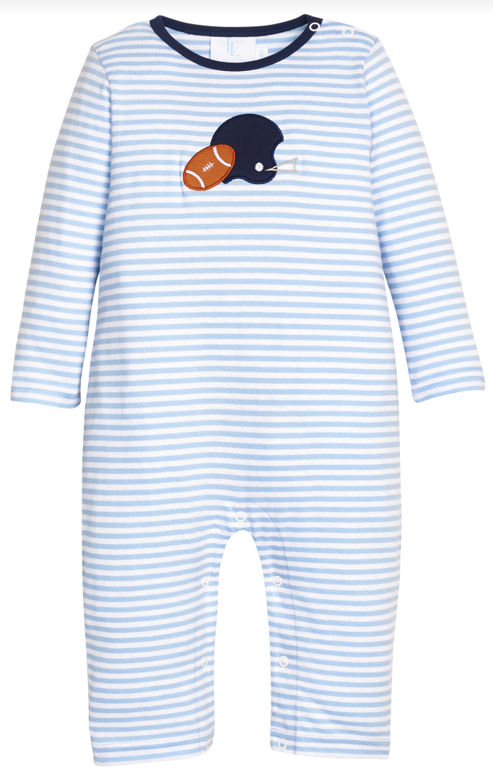 Applique Romper-Football Helmet