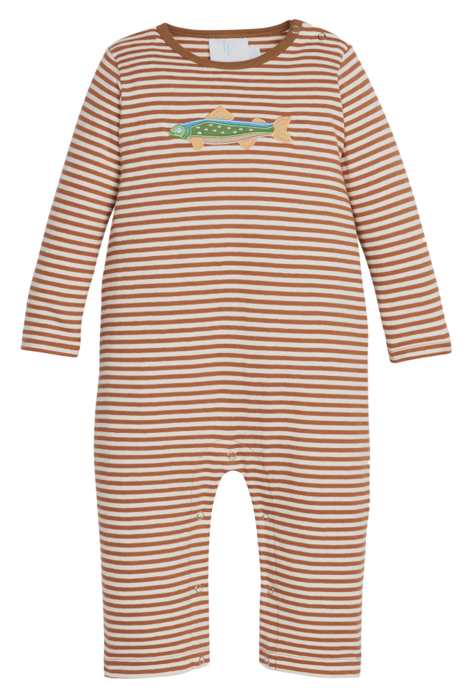 Applique Romper-Brook Trout