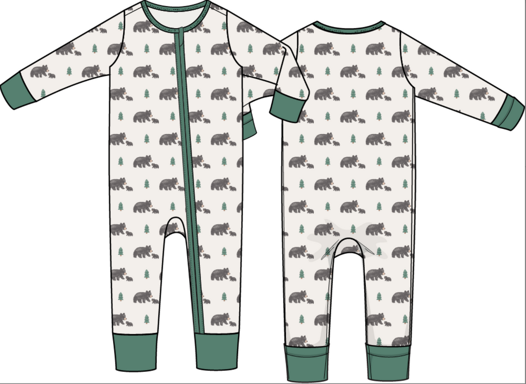 Black Bears Convertible Romper