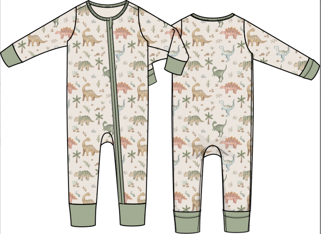 Sweet Baby Dinos Convertible Romper