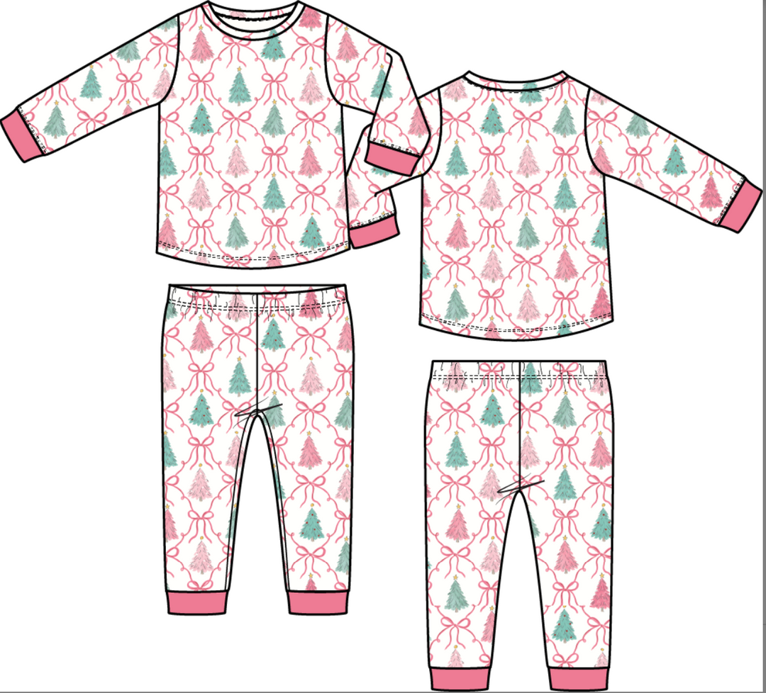 Bow Trellis Tree Loungewear Set