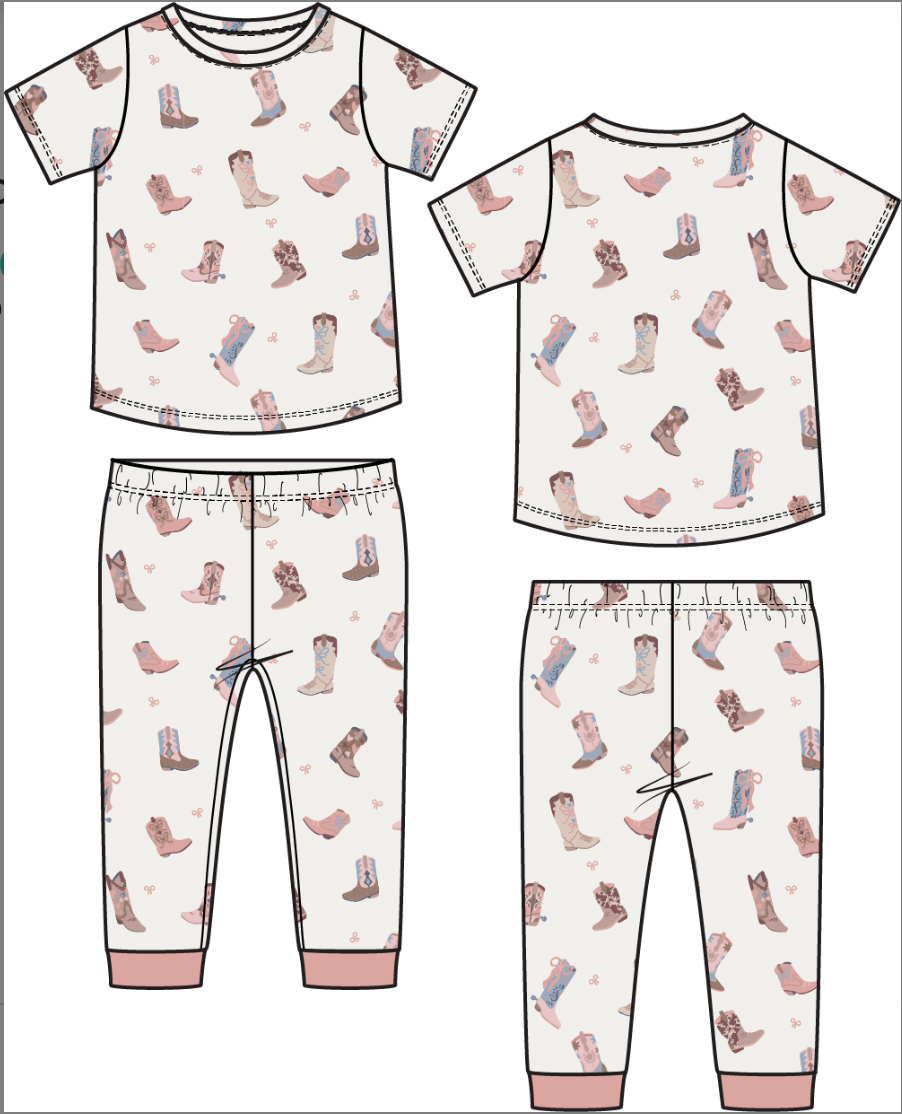 Buckarette Boots Loungewear Set