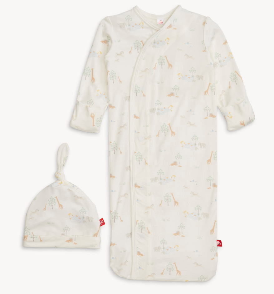Serene Safari Gown/Hat Set
