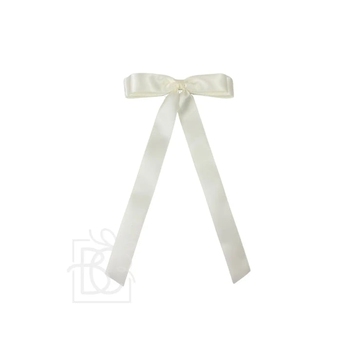 Satin Layered Tail Bow On Alligator Clip