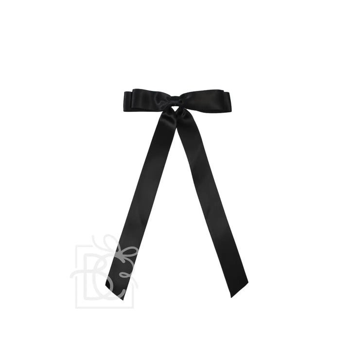 Satin Layered Tail Bow On Alligator Clip