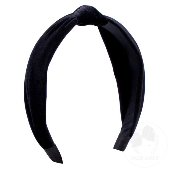 Velvet Wrapped Headband w/Knot