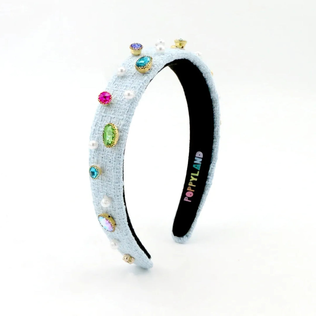 Poppyland Tweed Bejeweled Headband