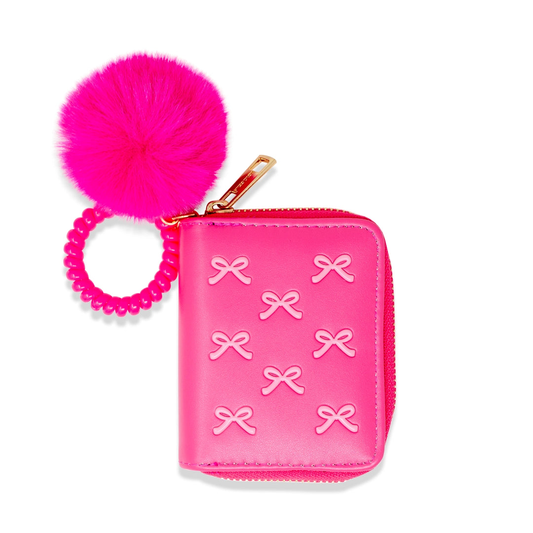 3D Pom Pom Zip Wallet