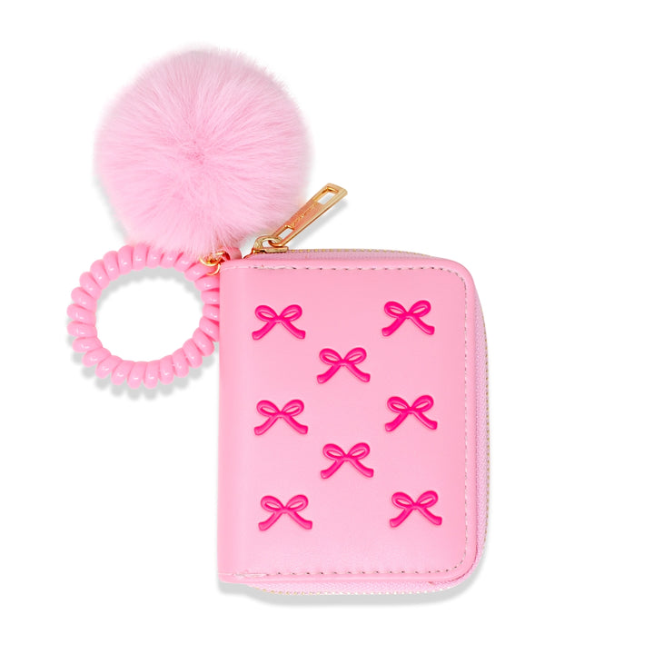 3D Pom Pom Zip Wallet