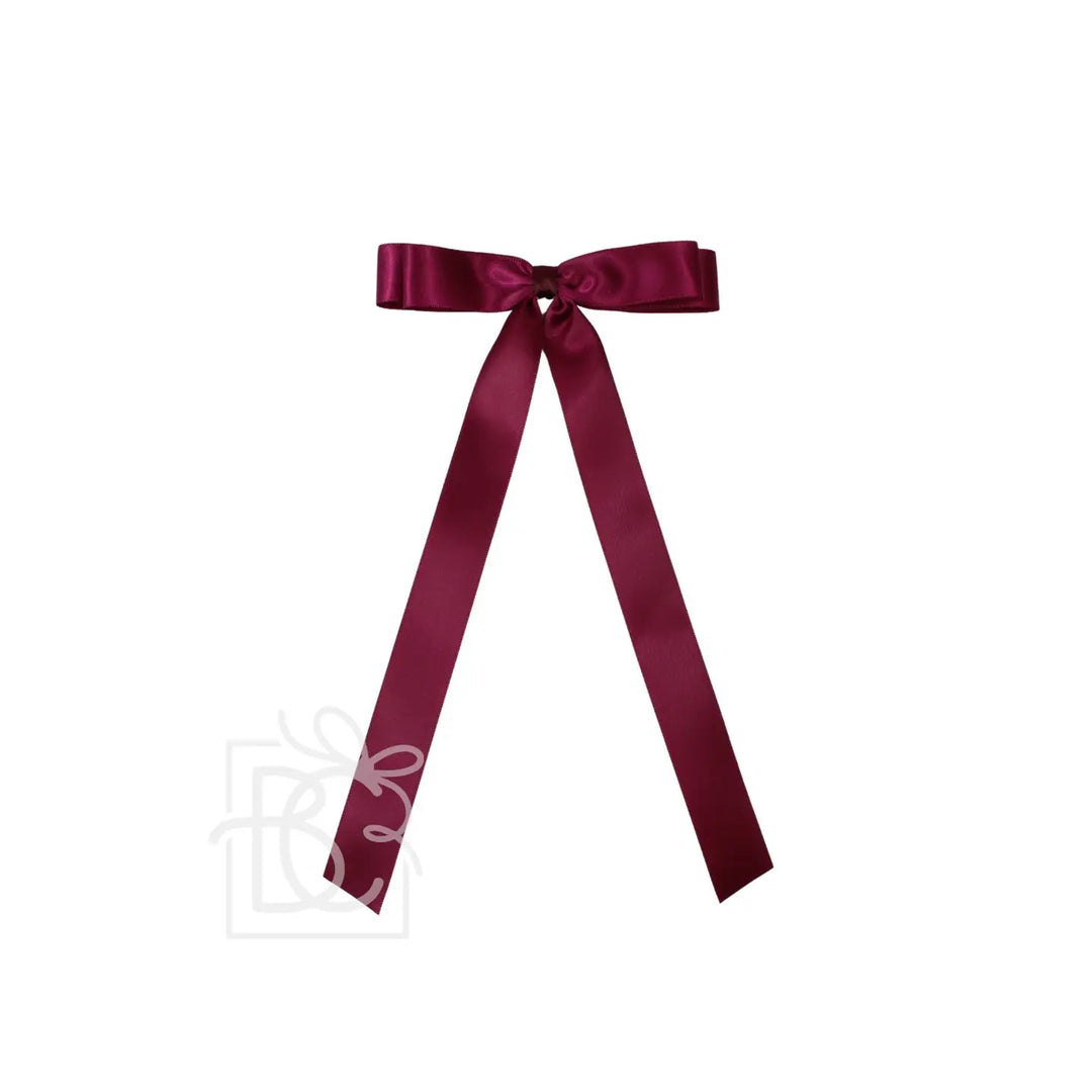 Satin Layered Tail Bow On Alligator Clip