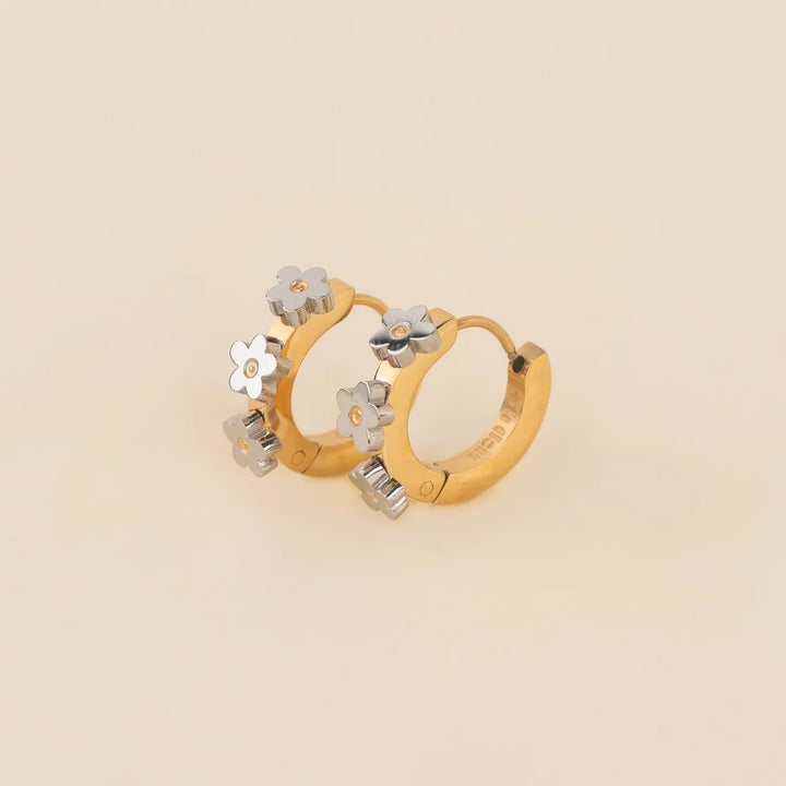 Daisy 3D Huggie Hoop Earrings