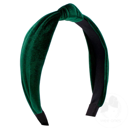 Velvet Wrapped Headband w/Knot