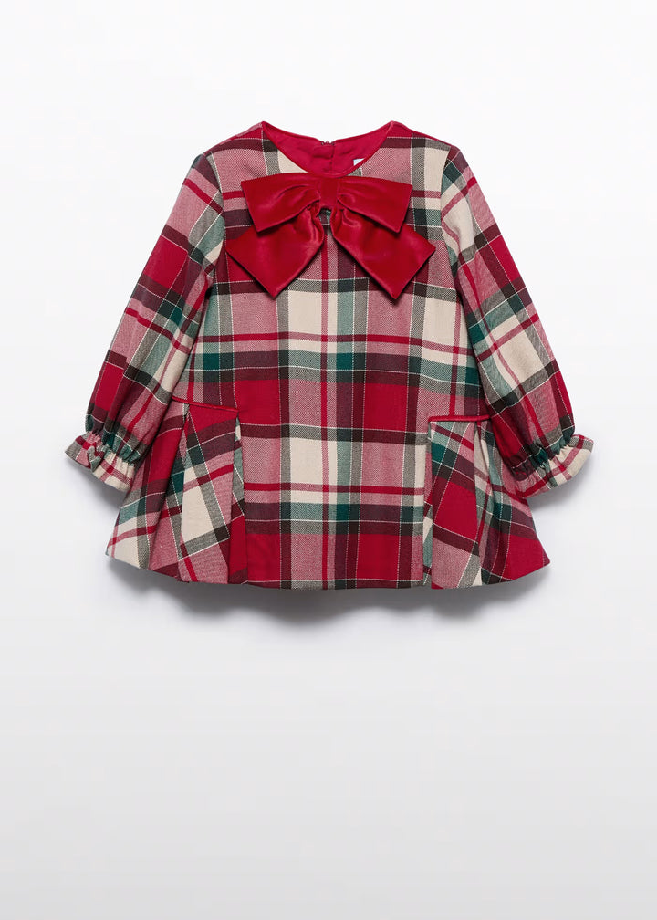Plaid Dress w/Bows