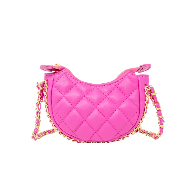 Tiny Quilted Chain Wrapped Hobo Bag
