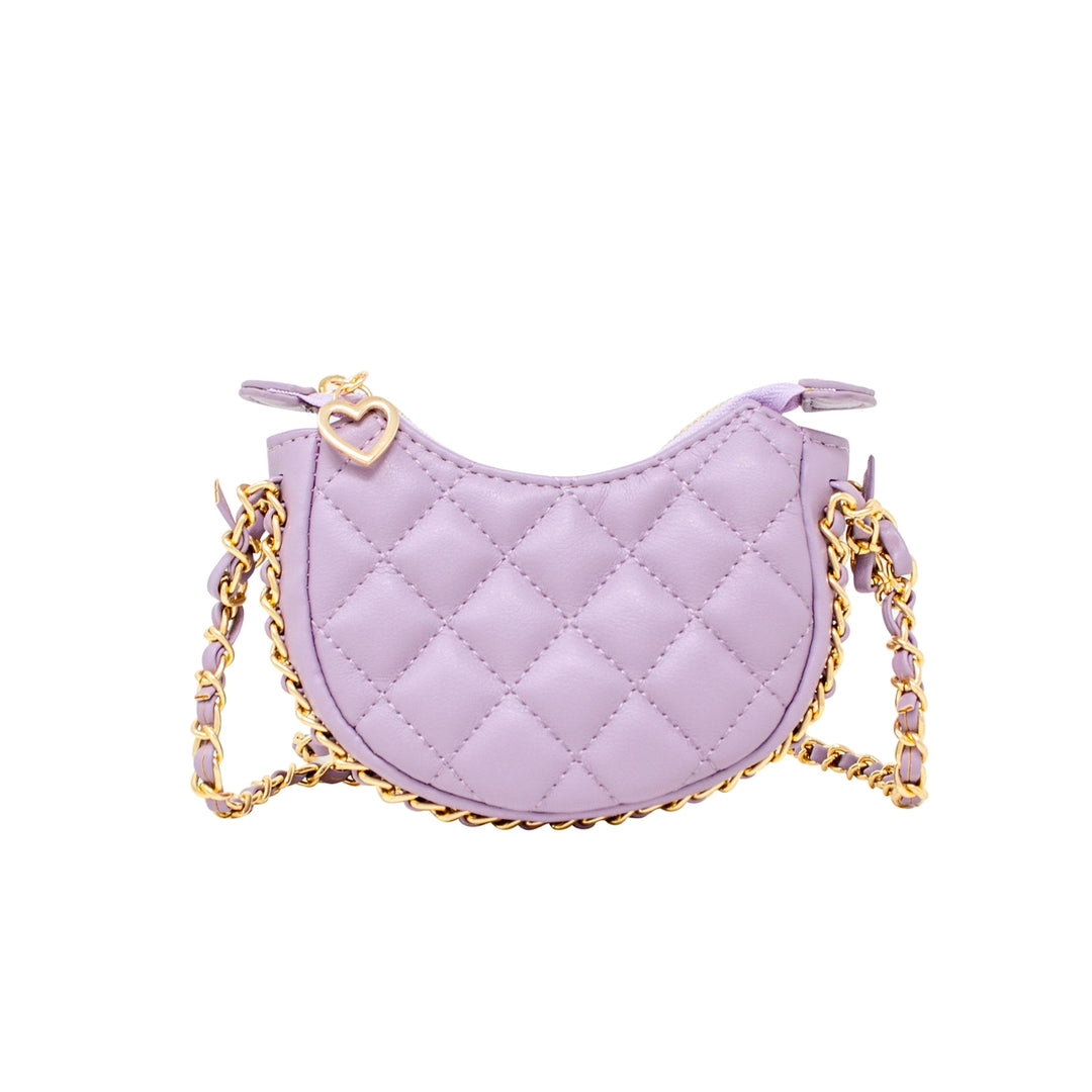 Tiny Quilted Chain Wrapped Hobo Bag