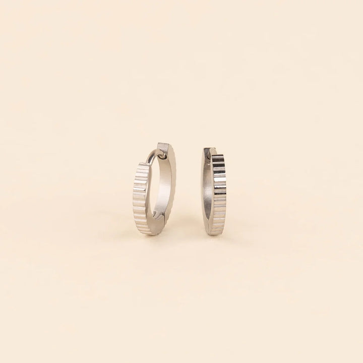 Textured Huggie Hoop Earrings