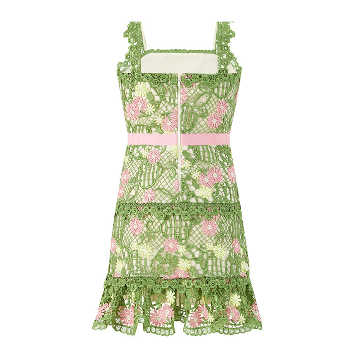 Lana Embroidered Mini Dress
