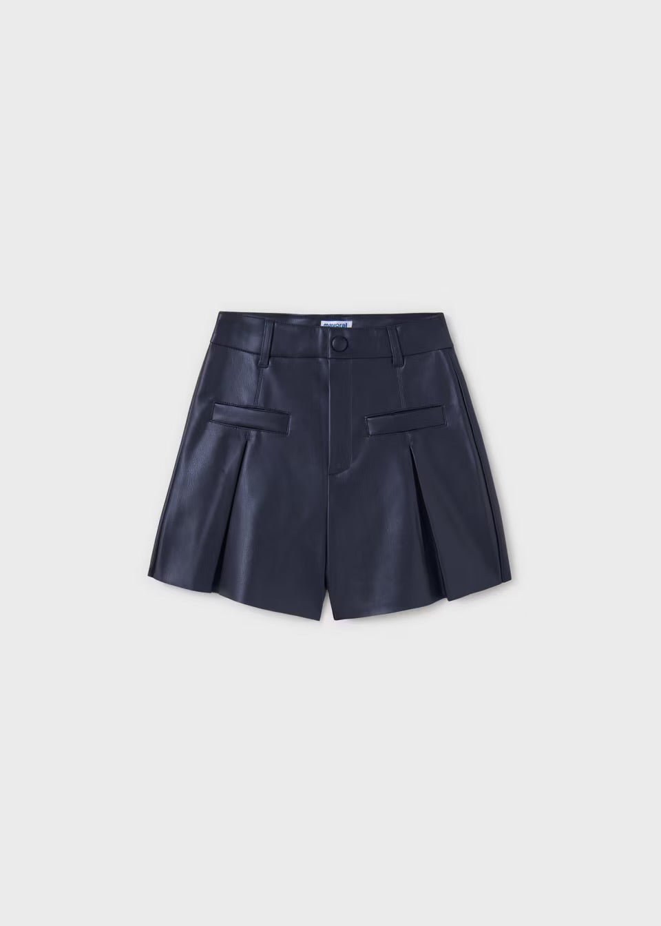 Leather Pleated Shorts