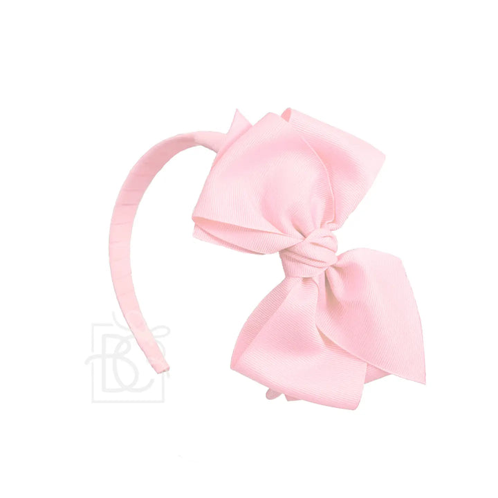 Grosgrain Bow Headband w/Euro Knot