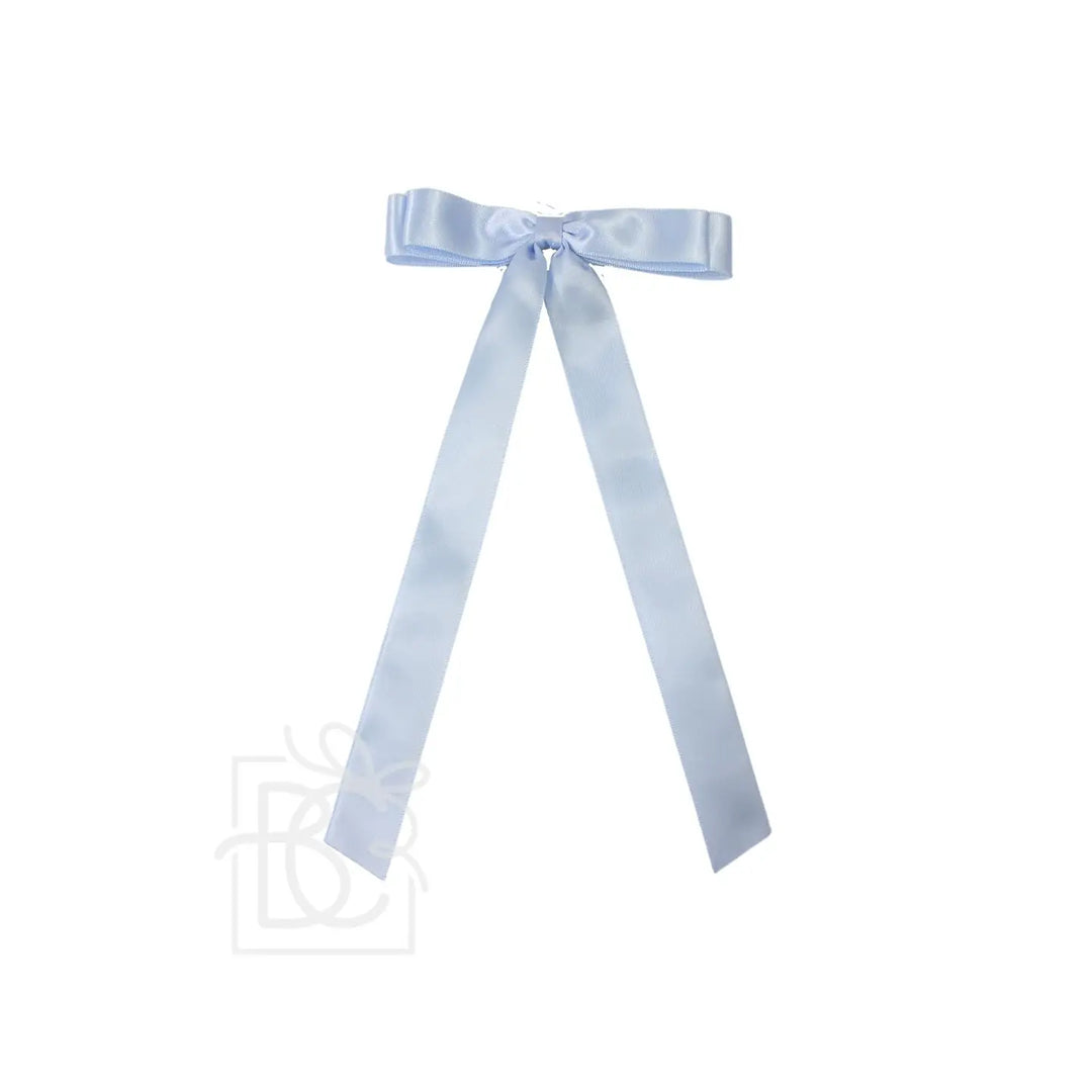 Satin Layered Tail Bow On Alligator Clip